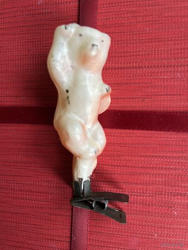 Ёлочная игрушка мишка пляшущий