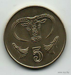 КИПРСКАЯ РЕСПУБЛИКА. 5 ЦЕНТОВ  2004. ОТЛИЧНАЯ