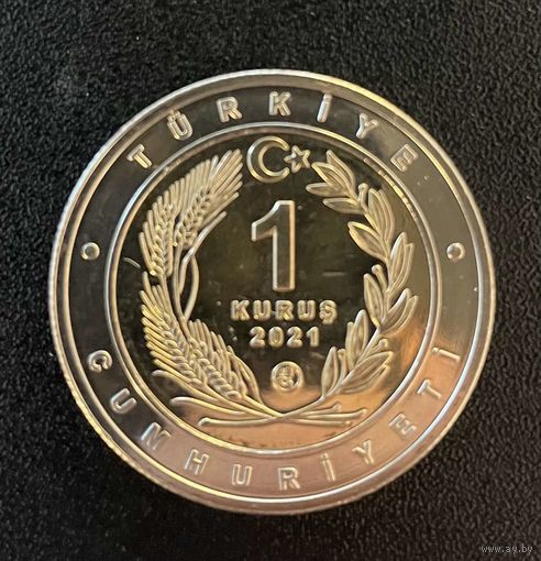 Турция 1 куруш 2021  Собака Каталбурун Unc
