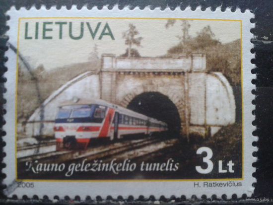 Литва 2005 Туннель, поезд Михель-2,0 евро гаш