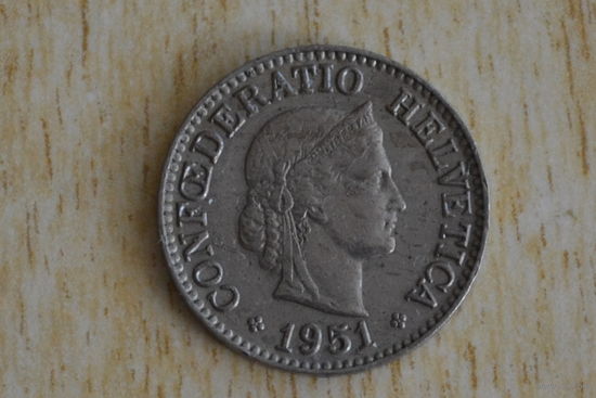 Швейцария 10 раппенов 1951