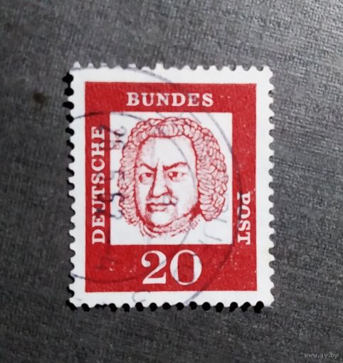 Марка Германия 1961 год Стандартный выпуск