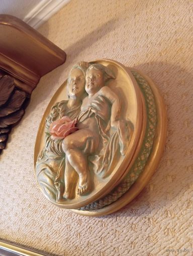 - Плакетка ЖОЗЕФИНА С МЛАДЕНЦЕМ НАПОЛЕОНОМ II 17х4 см из серии реплики мировых шедевров