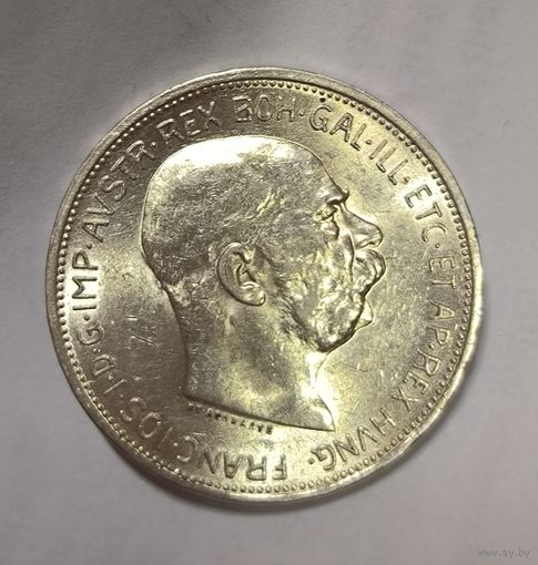 2 кроны 1913 Австро-Венгрия . Лучистая! В коллекцию!