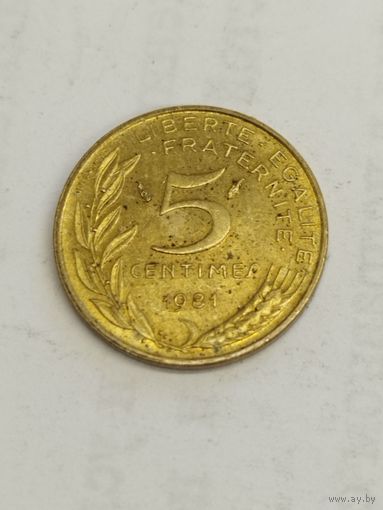 Франция 5 сантим 1981