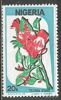 Нигерия. Текома. Растение. 1986г. Mi#479.