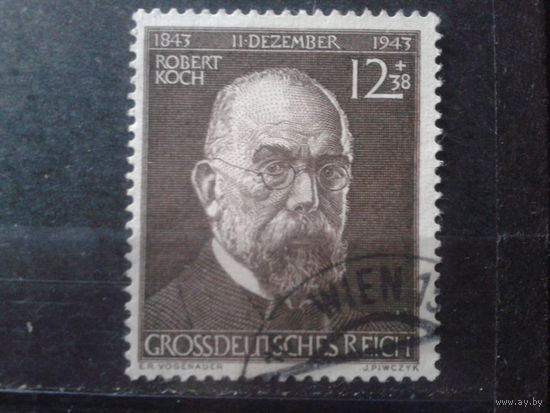 Рейх 1944 Р. Кох, врач и микробиолог, Нобелевский лауреат, Михель-1,5 евро гаш