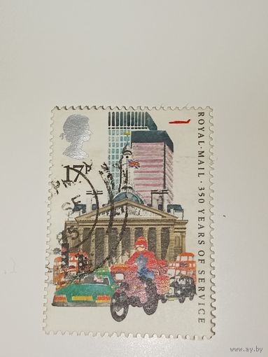 Марка марка Великобритании, выпущенная в 1985 году в честь 350-летия Королевской почты.