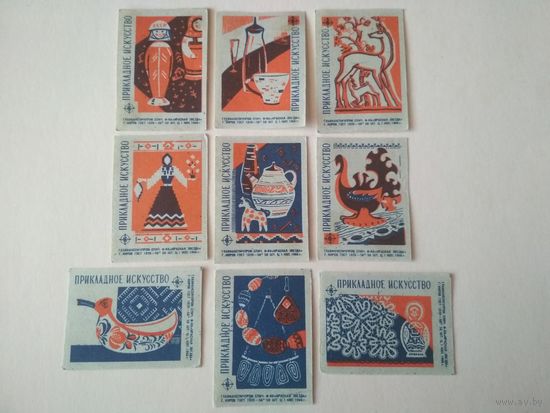 Спичечные этикетки  ф.Красная звезда. Прикладное искусство. 1966 год