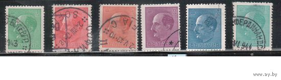 Болгария-1940, (Мих.395-400),   гаш. , Стандарт, Царь Борис III, (полная серия)(2)