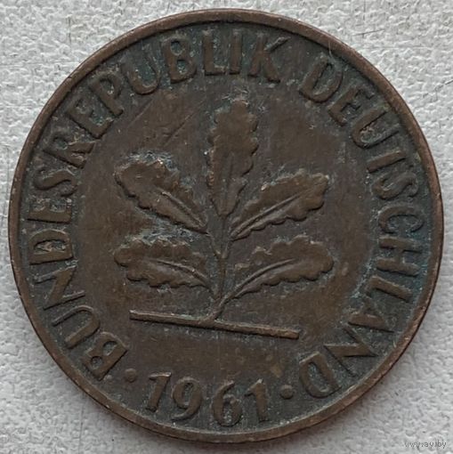 Германия 2 пфеннига 1961 г. J