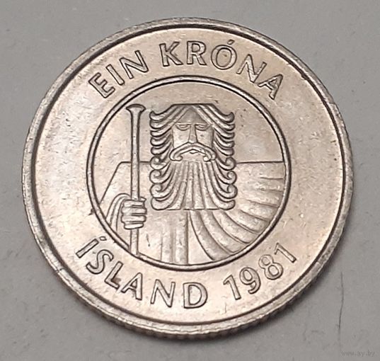 Исландия 1 крона, 1981 (4-13-27)