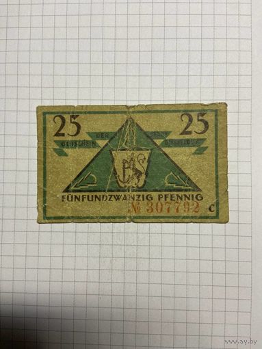 Нотгельд 25 пфеннигов 1921 год. -2712