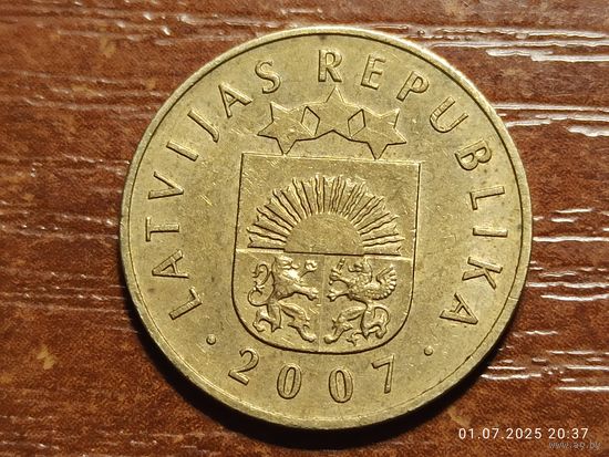 Латвия 5 сантимов 2007