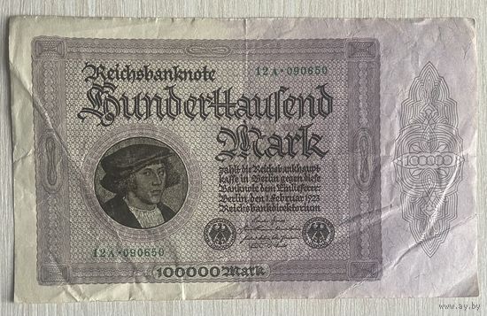 Банкнота 10000 марок 1923 год. Веймарская республика. С рубля без МЦ.
