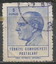 Турция. Кемаль Ататюрк. Первый Президент. 1965г. Mi#1956.