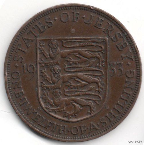 БЕЙЛИВИК ДЖЕРСИ. 1/12 ШИЛЛИНГА 1933