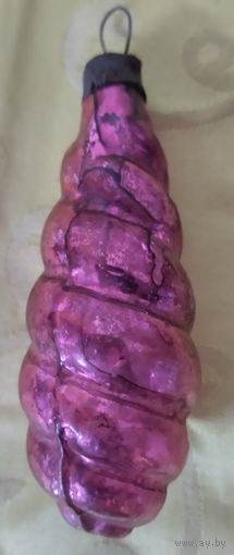 Елочная игрушка СССР Сосулька спираль