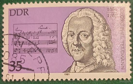 ГДР 1981. Композитор Георг Филипп Телеман 1681-1767
