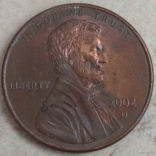 США 1 цент 2002 D . Возможен обмен