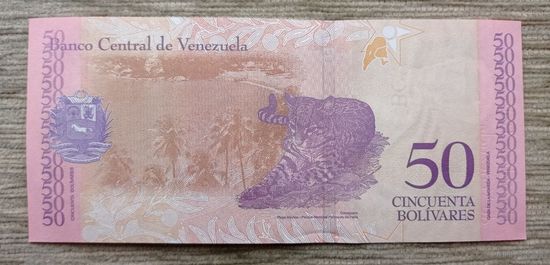 Werty71 Венесуэла 50 боливаров 2018 UNC банкнота