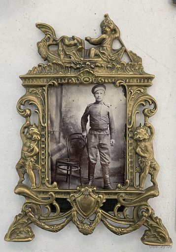 Рамка бронзовая старинная