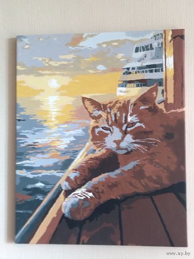 КАРТИНА "НА ЗАКАТЕ ". холст, акрил. 40 х 50.