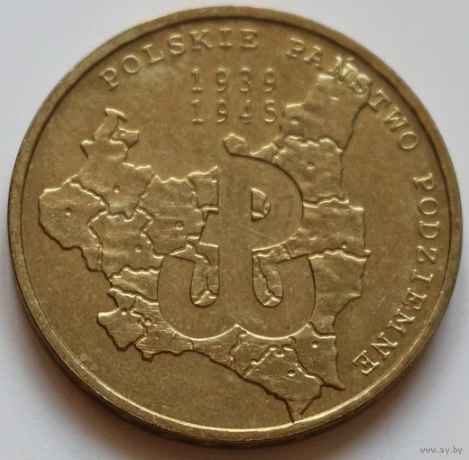 Польша 2 злотых 2009 год "70 лет польскому подпольному движению"