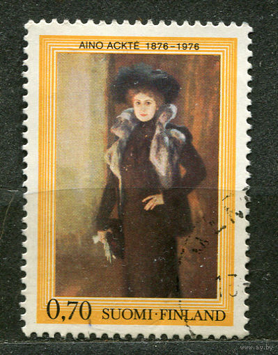 Живопись. Портрет Айно Акте. Финляндия. 1976. Полная серия 1 марка