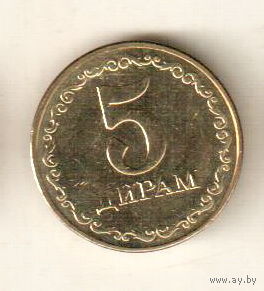 Таджикистан 5 дирам 2019