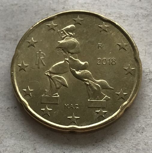 Италия 20 евроцентов 2018 - UNC!