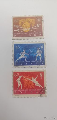 Польша 1963. Чемпионат по фехтованию. Спорт.