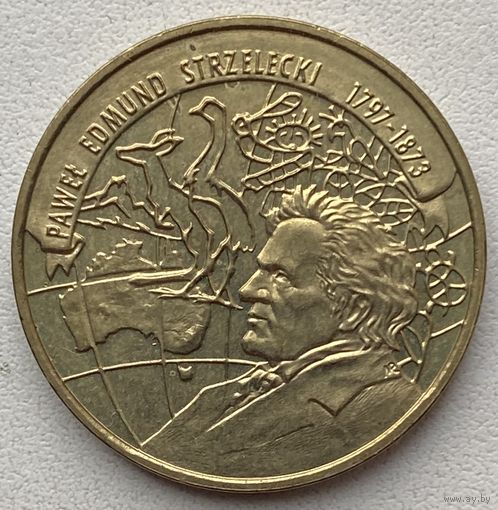 Польша 2 злотых 1997 г. Павел Эдмунд Стшелецкий