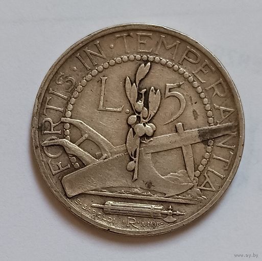 5 лир 1937 г. Сан Марино