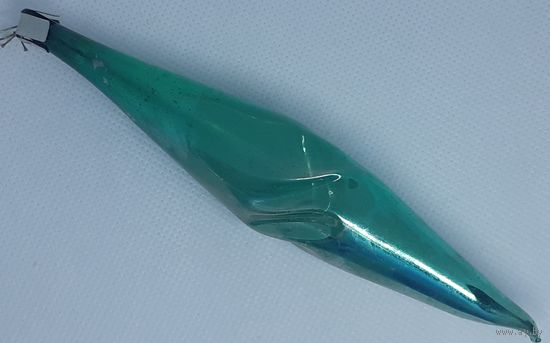 Ёлочная игрушка Сосулька зелёная, СССР