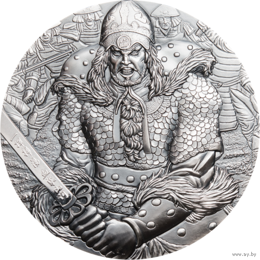 RARE Острова Кука 10 долларов 2017г. "Самурай Ли Сунсин". Монета в капсуле; шикарном подарочном футляре; комикс с автографом автора + номер монеты; коробка.  СЕРЕБРО 62,20гр.(2 oz).