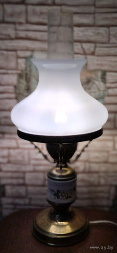 Лампа настольная Руслан и Людмила Латунь бронза Из первых выпусков толстый металл.