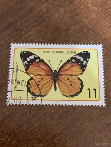Сан Томе и Принсипи 1979. Бабочки. Charaxes monteiri. Марка из серии