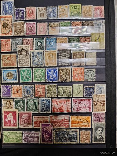 Лот гашенных старых марок мира