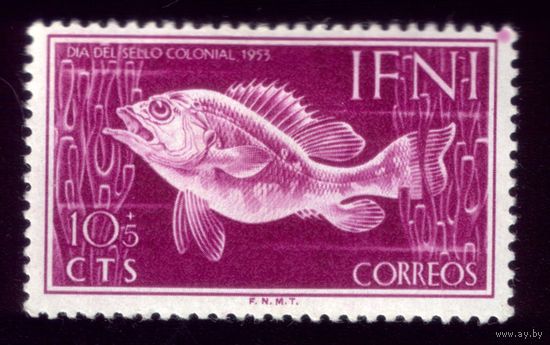 1 марка 1953 год Ифни Карась 129