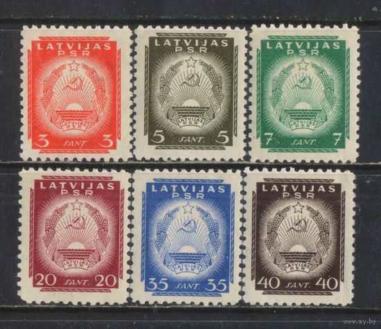 Латвия ССР 1940 Герб Стандарт #294-6,298,300-1*