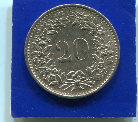 Швейцария 20 раппен 1970