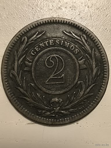 2 centimos 1869 Uruguay
