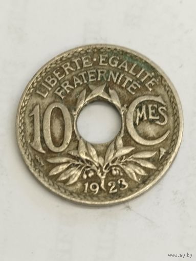 Франция 10 сантим 1923