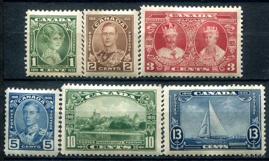 Британские колонии - Канада - 1935г. - 25 лет правления короля Георга V - 6 марок - полная серия, MH [Mi 178-183]. #3-WB-94-A-2