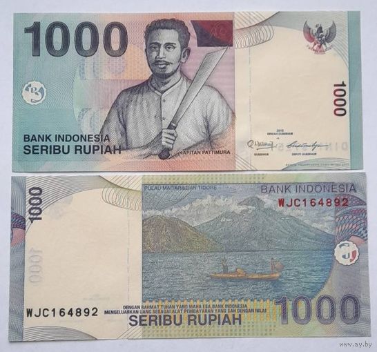 Индонезия 1000 рупий 2013 года UNC