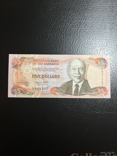 Багамы, Багамские острова - 5 долларов 1974 (2001) "Танец Джунканоо" Р - 63b