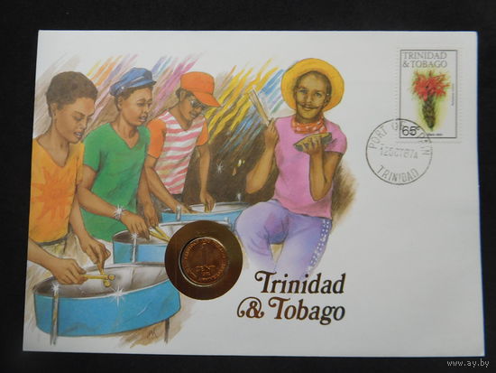 Тринидад и Тобаго 1 цент 1979 г конверт первого дня КПД