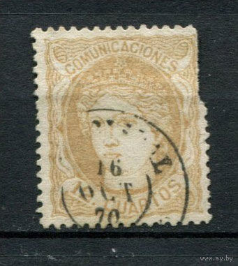 Испания (Временное правительство) - 1870 - Аллегория Испания 12Cs - [Mi.107] - 1 марка. Гашеная.  (Лот 92AM)