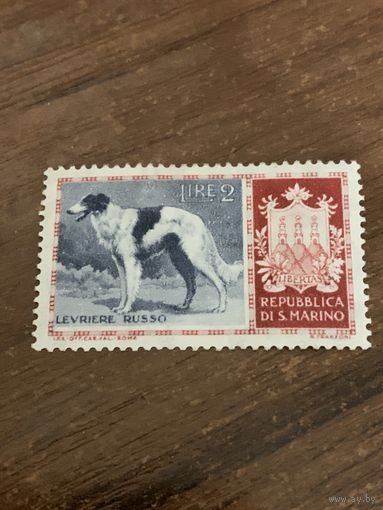 Сан Марино. Породы охотничьих собак. Lavriere Russo. Марка из серии